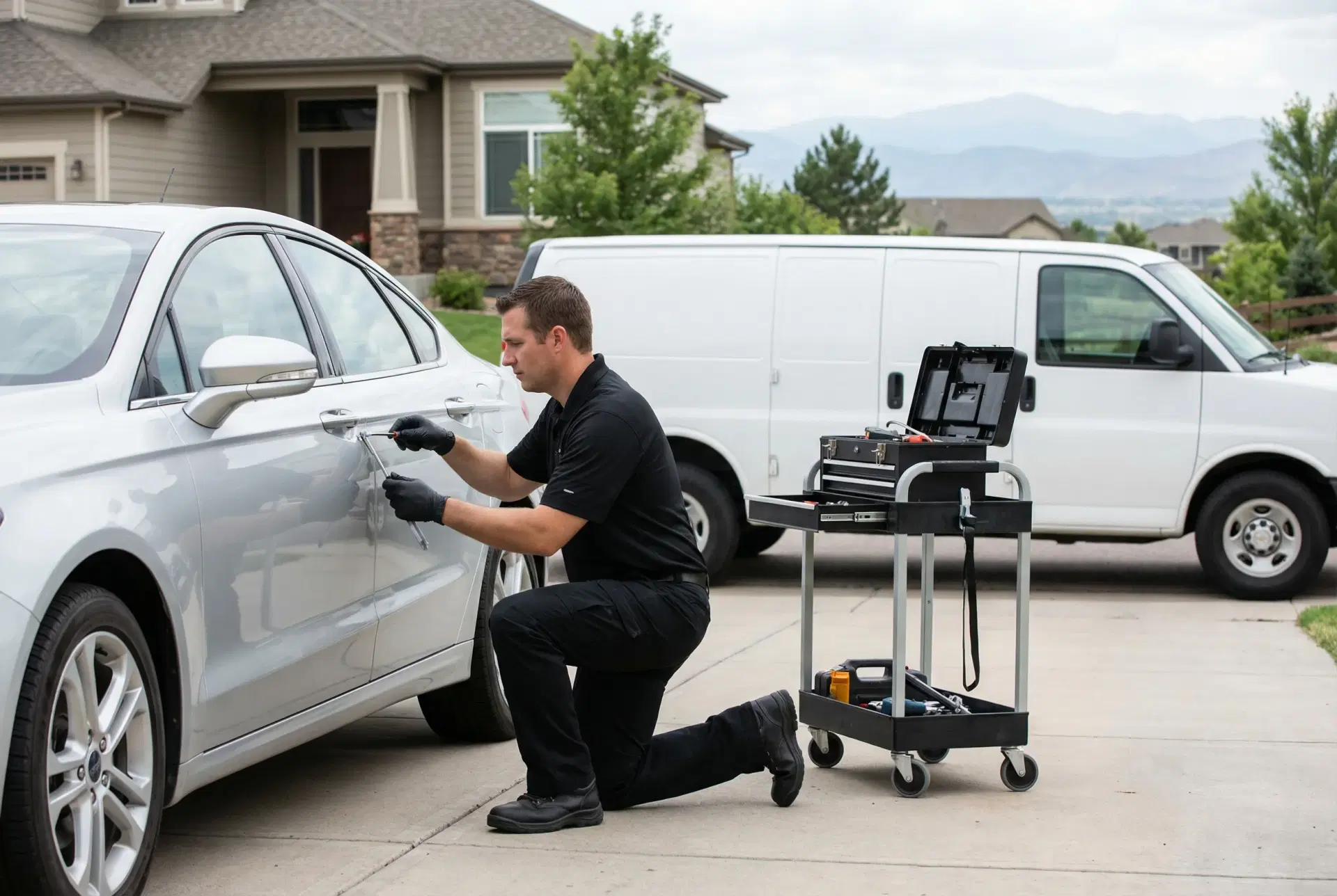 Paintless dent removal in Castle Rock